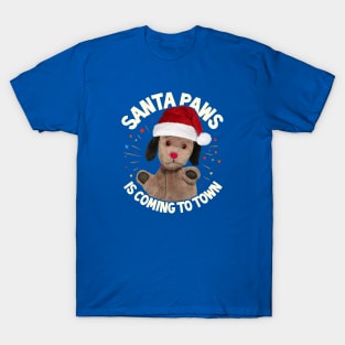 Sooty Christmas Sweep Santa Paws Is Coming To Town T-Shirt